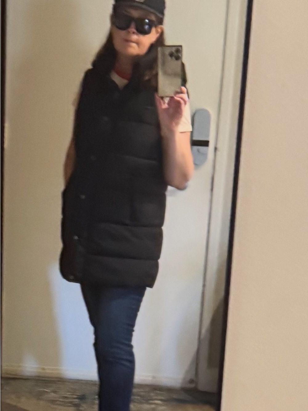 Weatherproof Black Quilted Hooded Puffer Vest